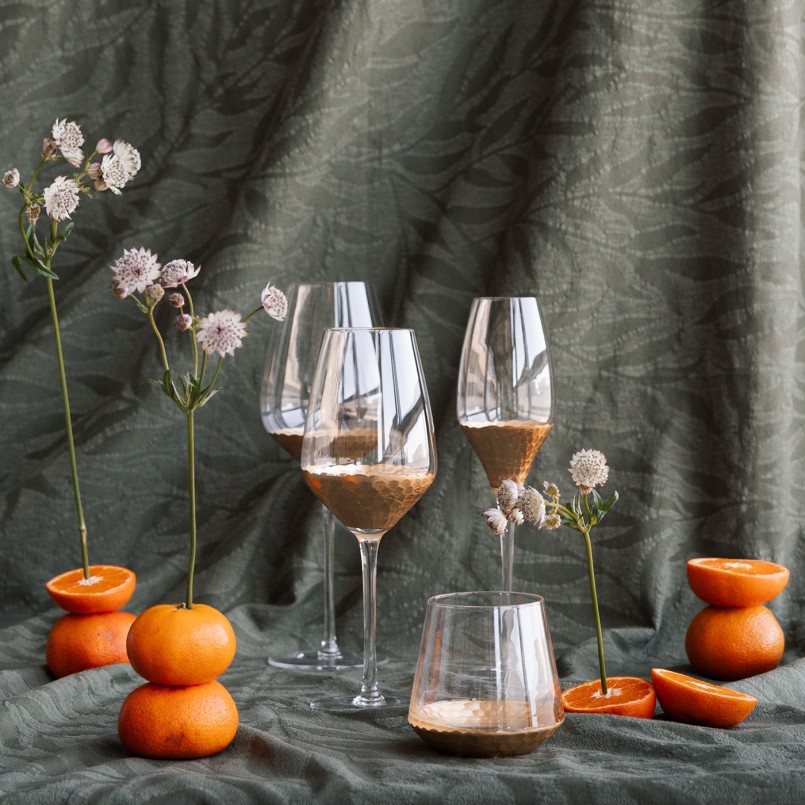 Verres à vin blanc fond doré - Gobi - Kare Design