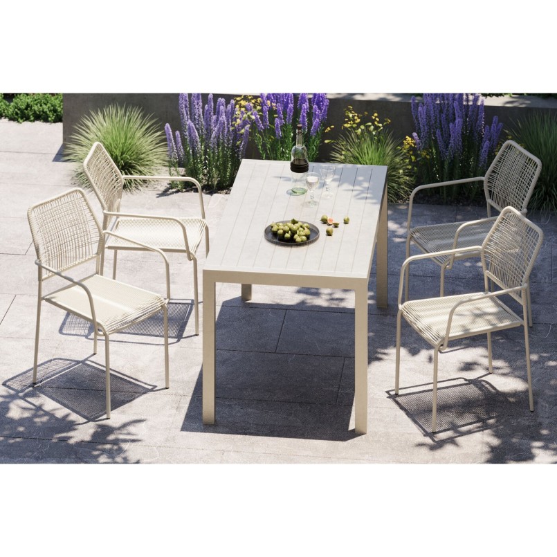 Table Madagascar gris 80x140cm