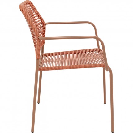 Tuinstoel met armleuningen Madagascar rood Kare Design