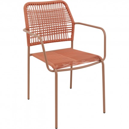 Outdoor chair with armrests Madagascar red Kare Design