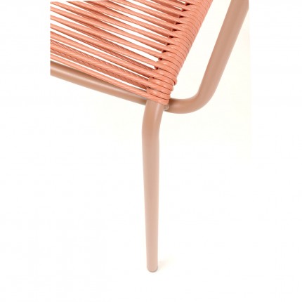 Outdoor chair with armrests Madagascar red Kare Design