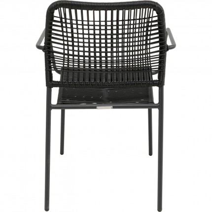 Outdoor chair with armrests Madagascar black Kare Design
