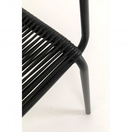 Outdoor chair with armrests Madagascar black Kare Design