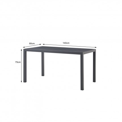 Outdoor Table Madagascar 140x80cm anthracite Kare Design
