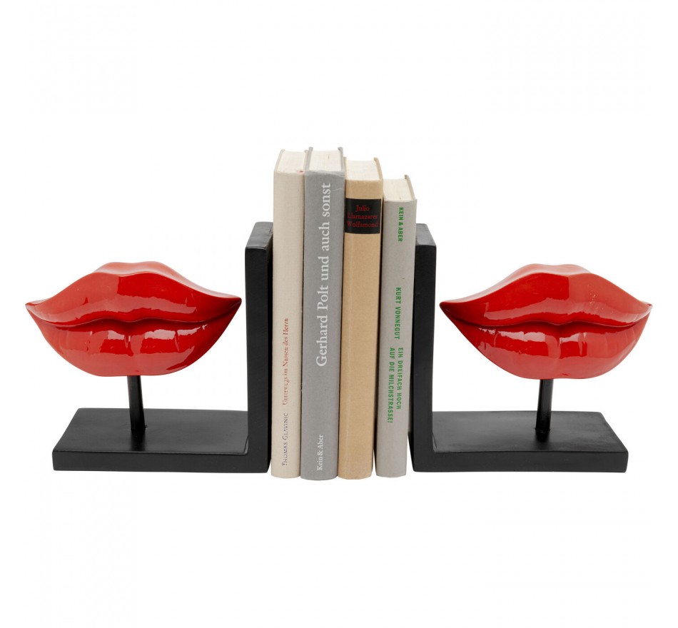 Boekensteun lippen rood (2/Set) Kare Design