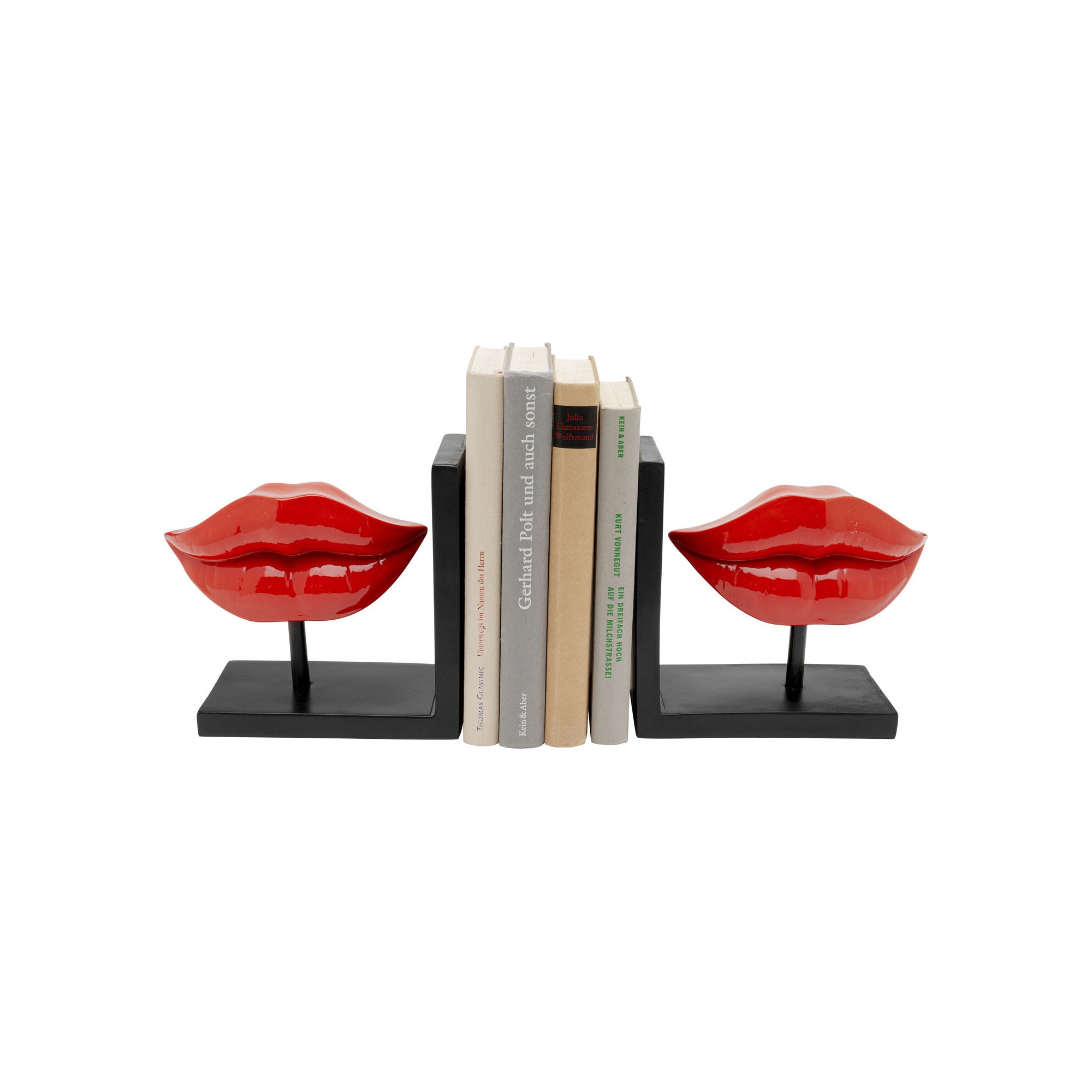 Serre-livres Lips rouge (2/Set)
