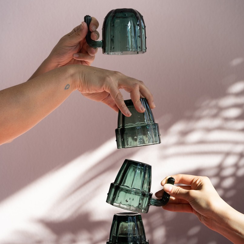 Verres cactus verts - Kare Design
