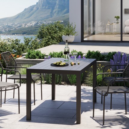 Tuintafel Madagascar 140x80cm antraciet Kare Design
