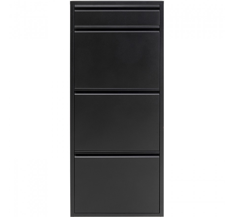 Schoenenkast Caruso zwart 3+1 laden Kare Design