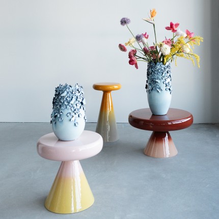 Vaas Vlinders lichtblauw 35cm Kare Design