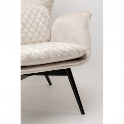 Fauteuil Tudor fluweel creme Kare Design