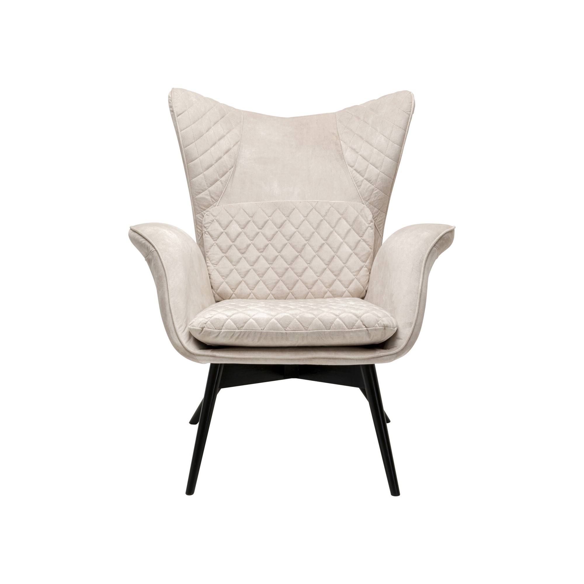 Fauteuil Tudor fluweel creme Kare Design