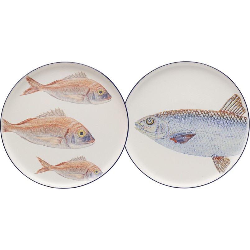 Assiette Poisson bleu Ø27cm assorties