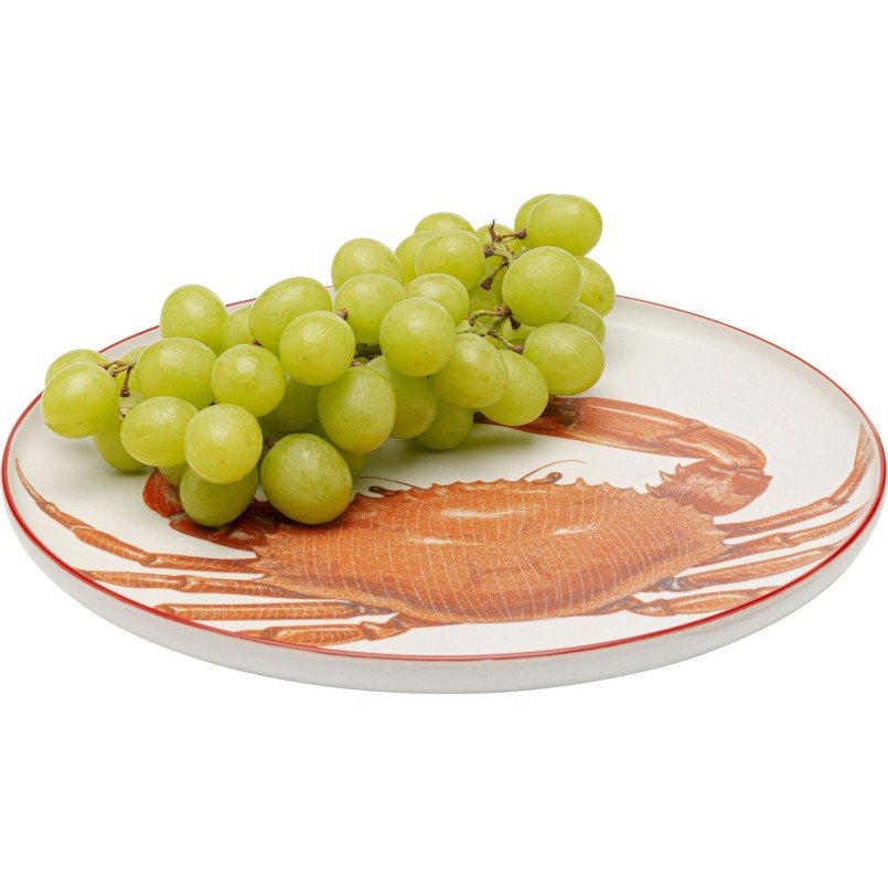 Assiettes Crabes rouges Ø27cm assorties
