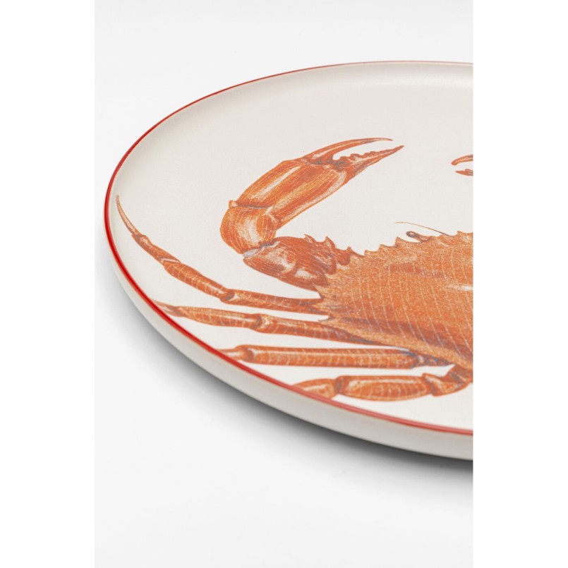 Assiettes Crabes rouges Ø27cm assorties