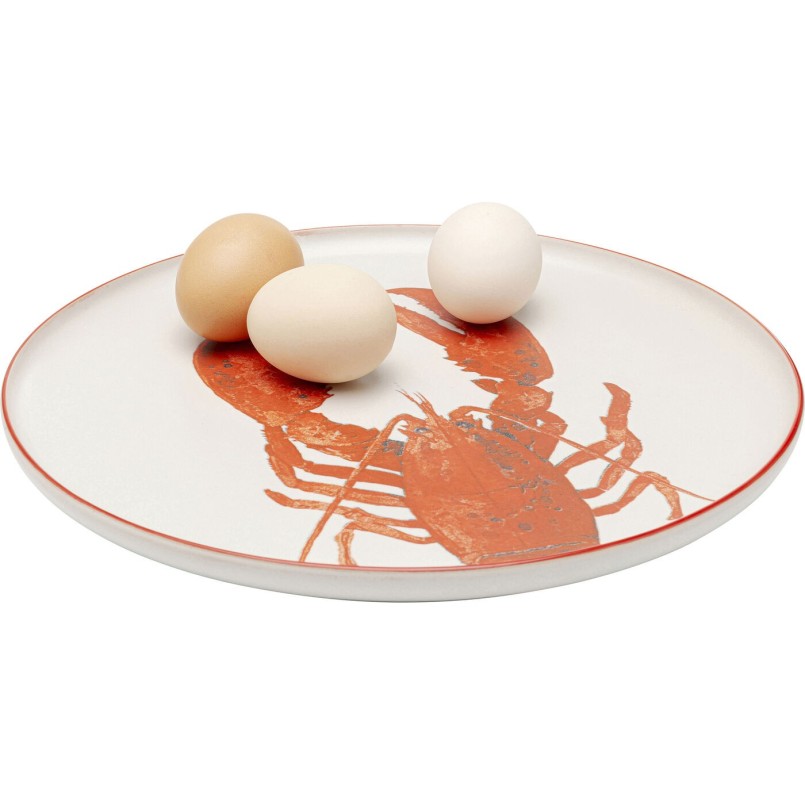 Assiettes Crabes rouges Ø27cm assorties