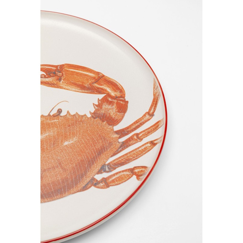 Assiettes Crabes rouges Ø27cm assorties