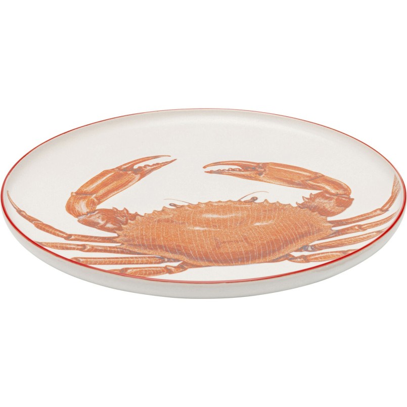 Assiettes Crabes rouges Ø27cm assorties
