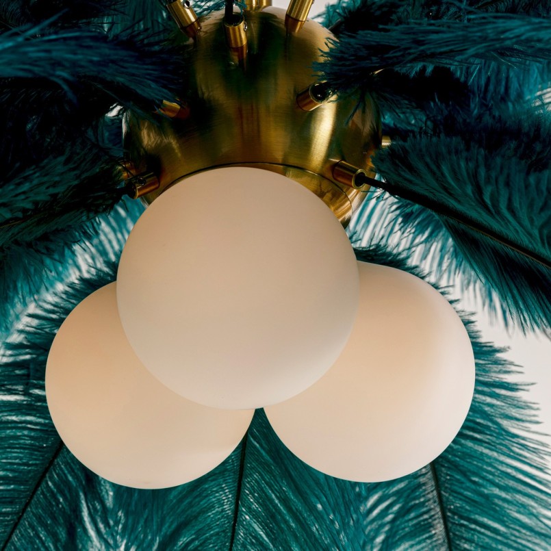Suspension en plumes vertes - Kare Design