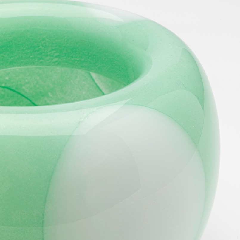 Vase en verre vert et blanc - Punti - Kare Design