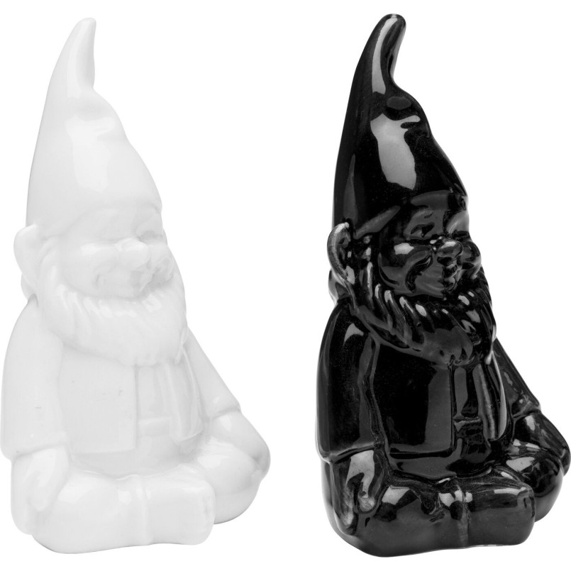 Set sel et poivre Gnome noir-blanc (2/Set)