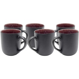 Tasses en grès noir, violet et blanc - Alissa - Kare Design