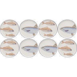 Borden vissen Ø27cm (8/set) Kare Design