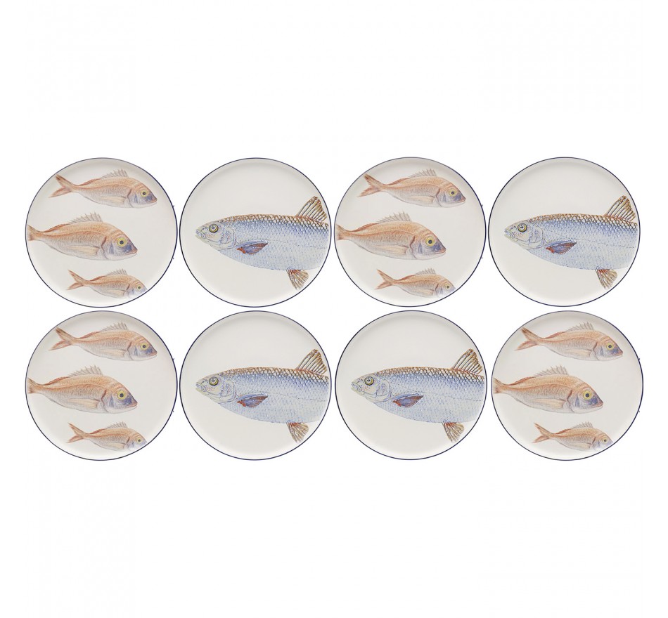 Borden vissen Ø27cm (8/set) Kare Design