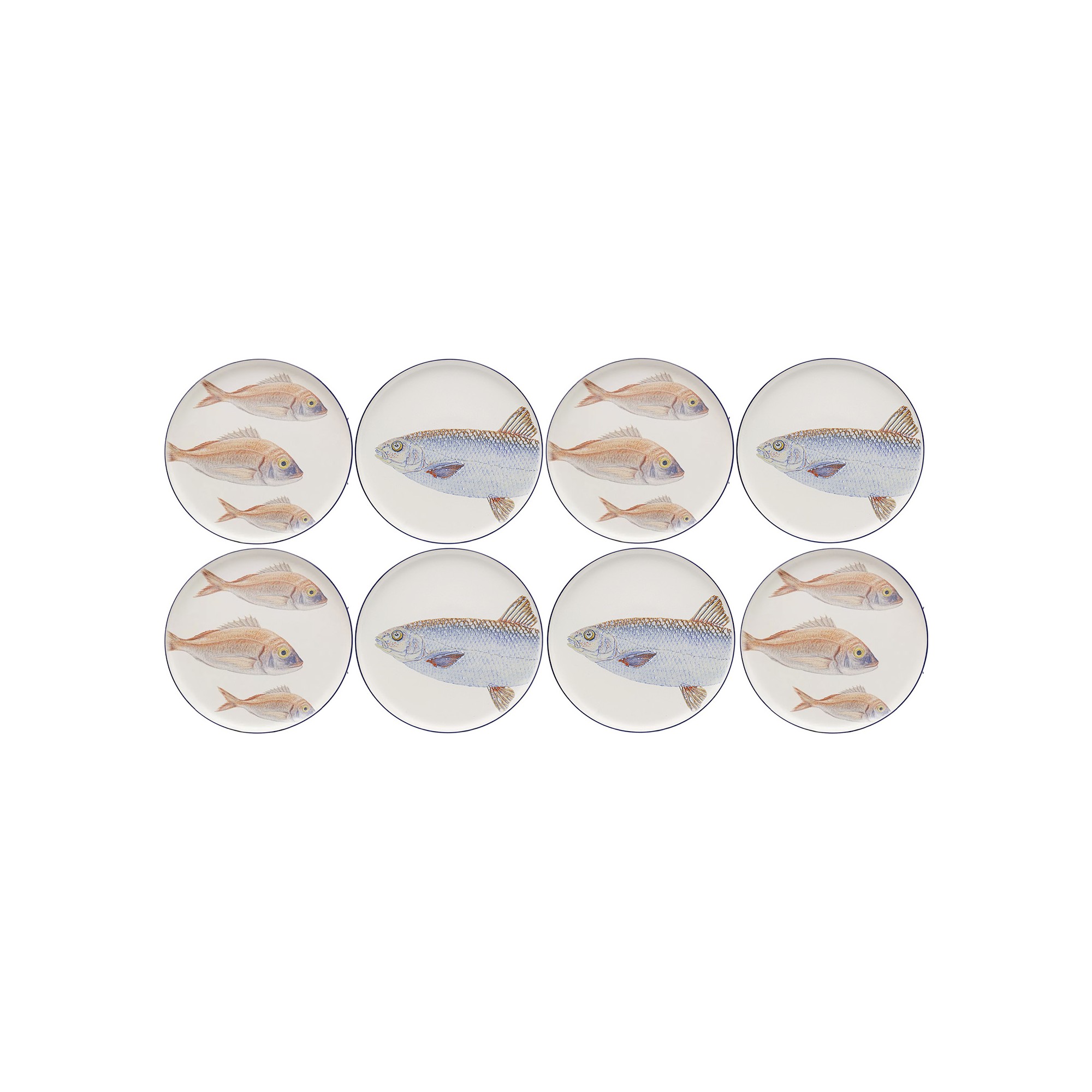 Borden vissen Ø27cm (8/set) Kare Design