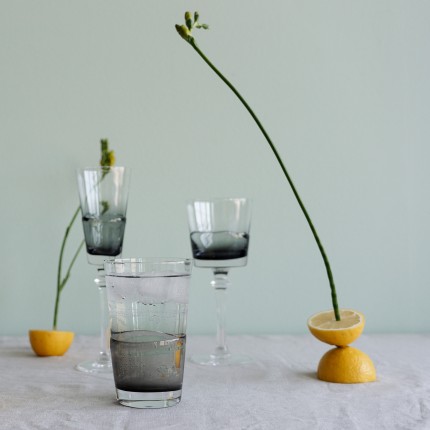 Waterglazen Mimi grijs (4/set) Kare Design