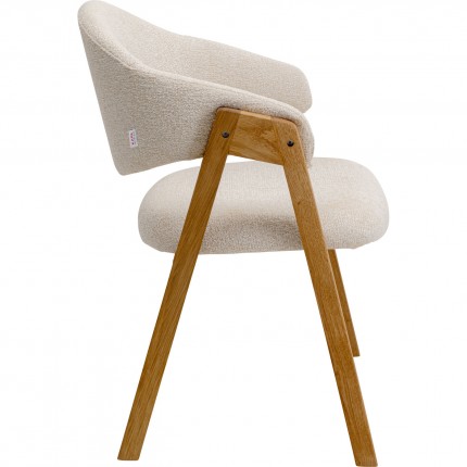 Stoel met armleuningen Julius creme Kare Design