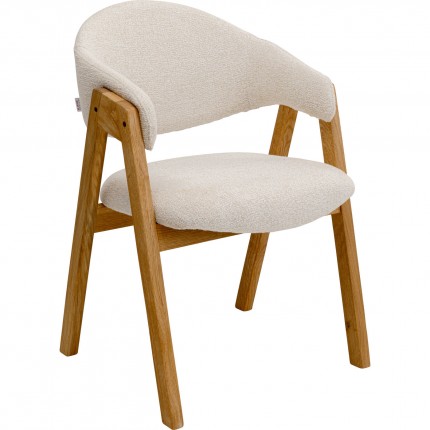 Stoel met armleuningen Julius creme Kare Design