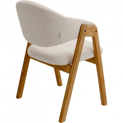 Stoel met armleuningen Julius creme Kare Design