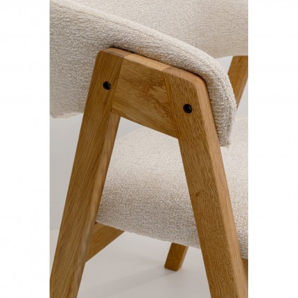 Stoel met armleuningen Julius creme Kare Design