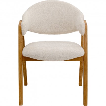 Stoel met armleuningen Julius creme Kare Design