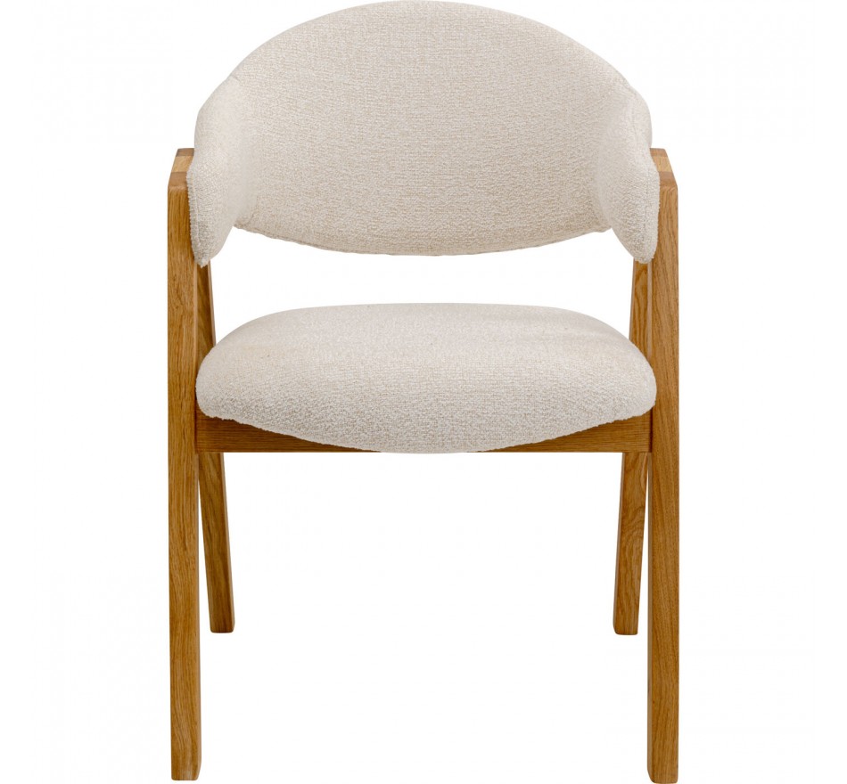 Stoel met armleuningen Julius creme Kare Design