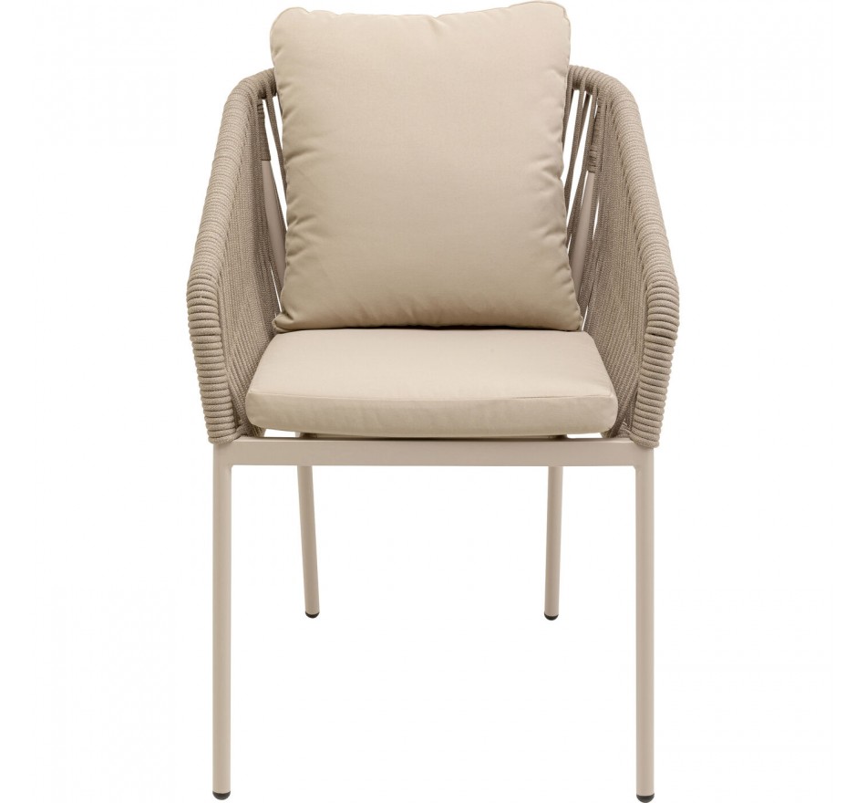 Tuinstoel met armleuningen Cyprus beige Kare Design