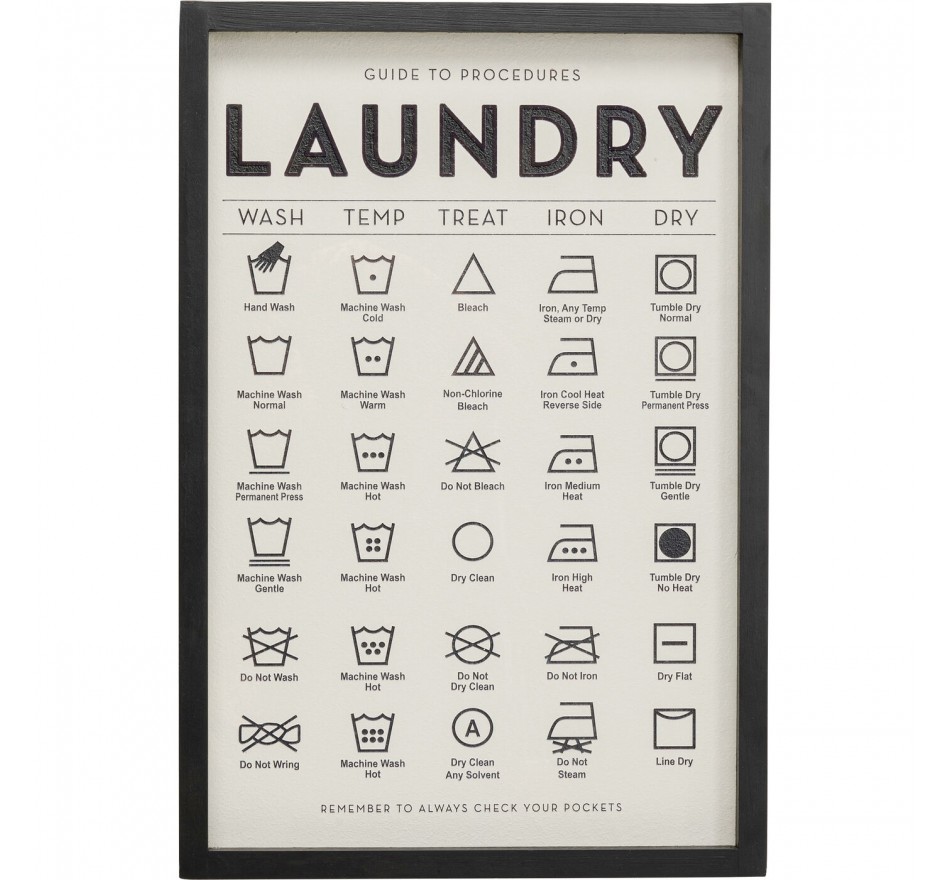 Tableau Frame Laundry 41x61cm Kare Design