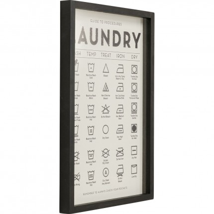 Framed Picture Laundry 41x61cm Kare Design