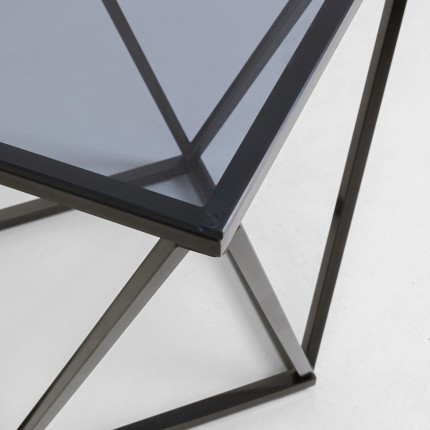 Bijzettafel Cristallo 50x50cm graphite Kare Design