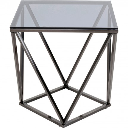 Bijzettafel Cristallo 50x50cm graphite Kare Design