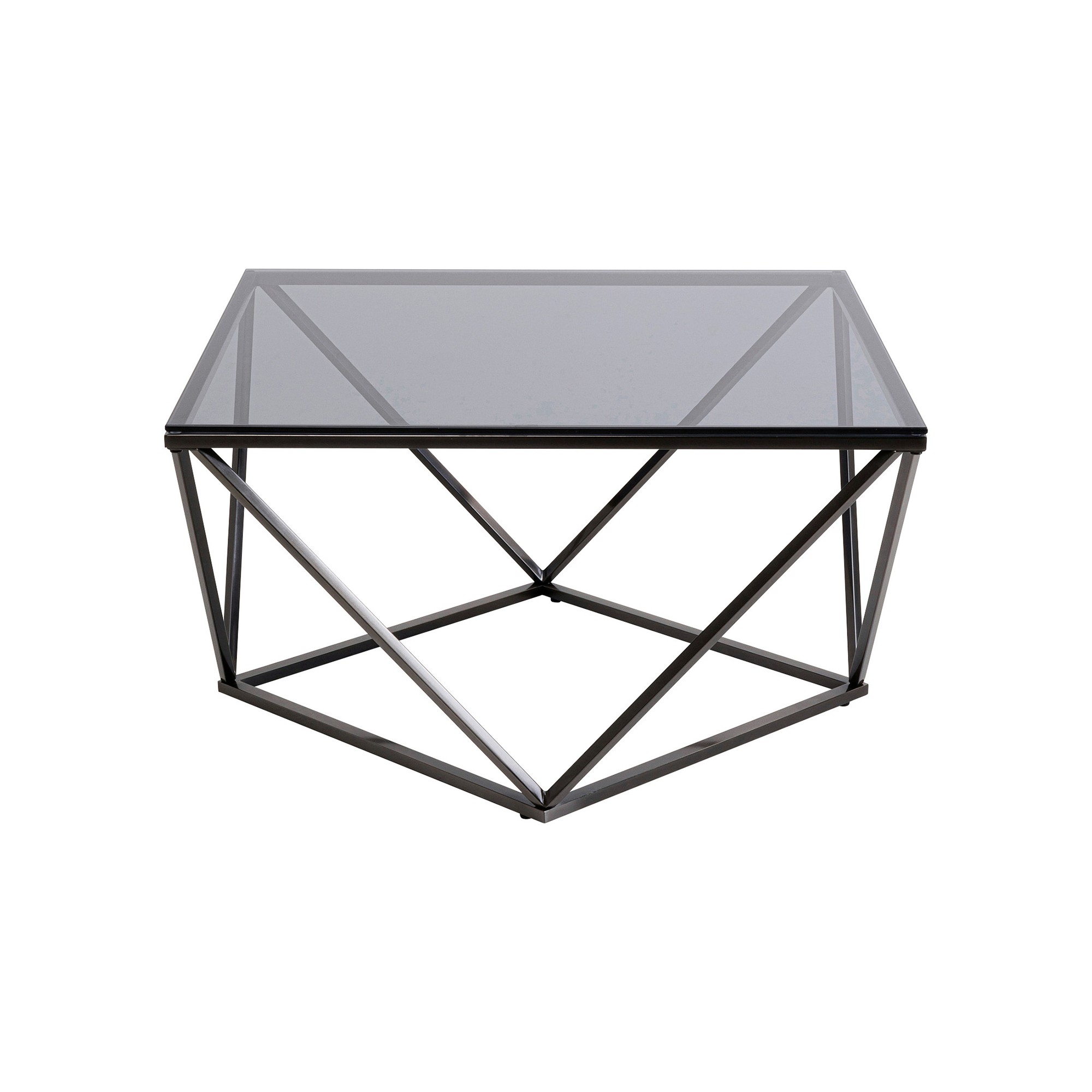 Salontafel Cristallo 80x80cm graphite Kare Design