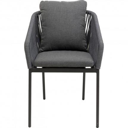 Tuinstoel met armleuningen Cyprus grijs Kare Design