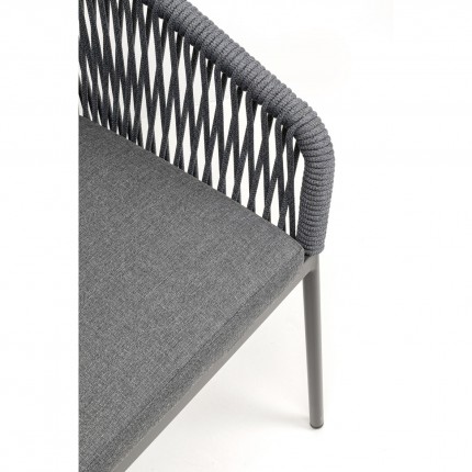 Outdoor chair with armrests Cyprus grey Kare Design