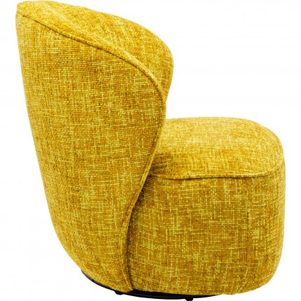 Swivel Armchair Ellie yellow Kare Design