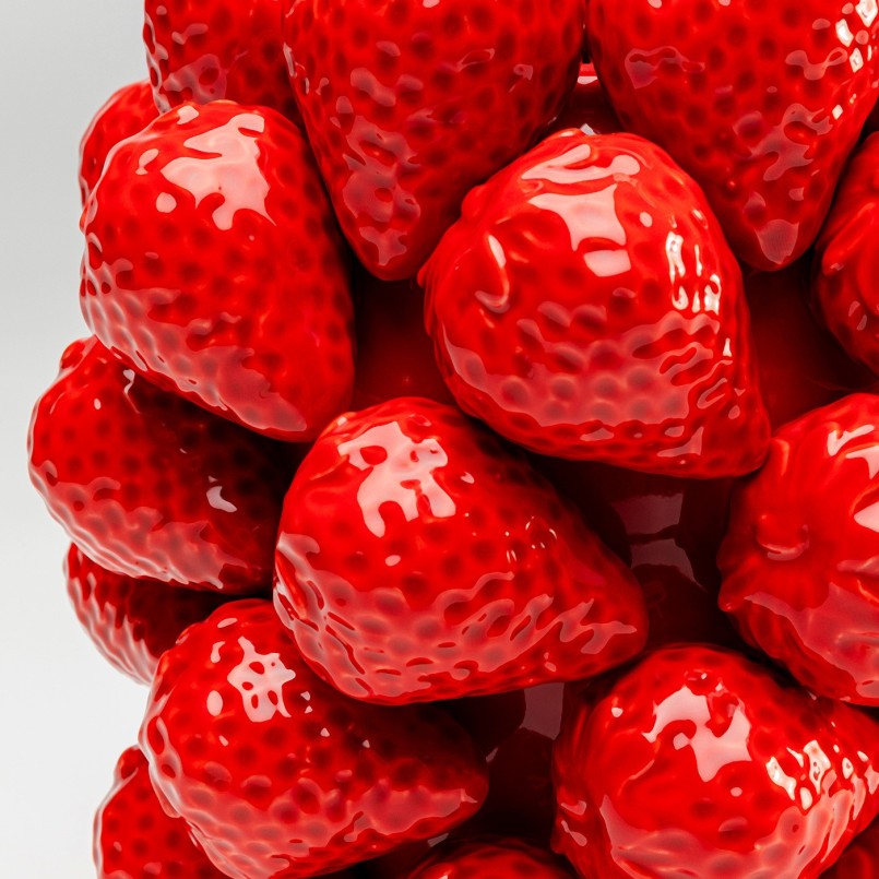 Vase fraises rouges en porcelaine - Kare Design