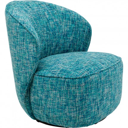 Swivel Armchair Ellie light blue Kare Design