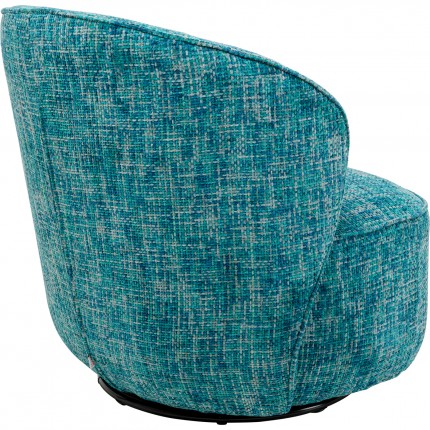 Swivel Armchair Ellie light blue Kare Design