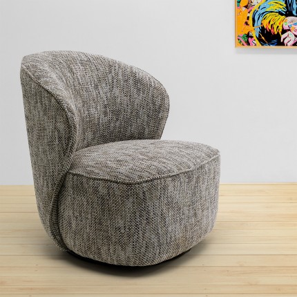 Swivel Armchair Ellie grey Kare Design
