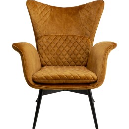 Armchair Tudor velvet ochre Kare Design